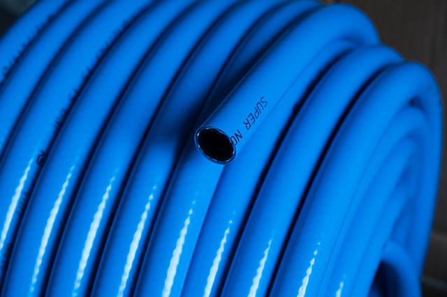 Blaue Wasserleitung